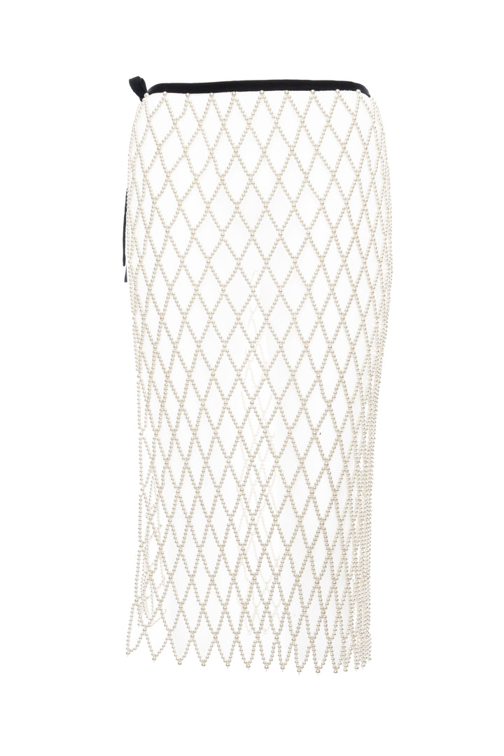 Dries Van Noten Size OS Beaded Pearl Skirt Coverup