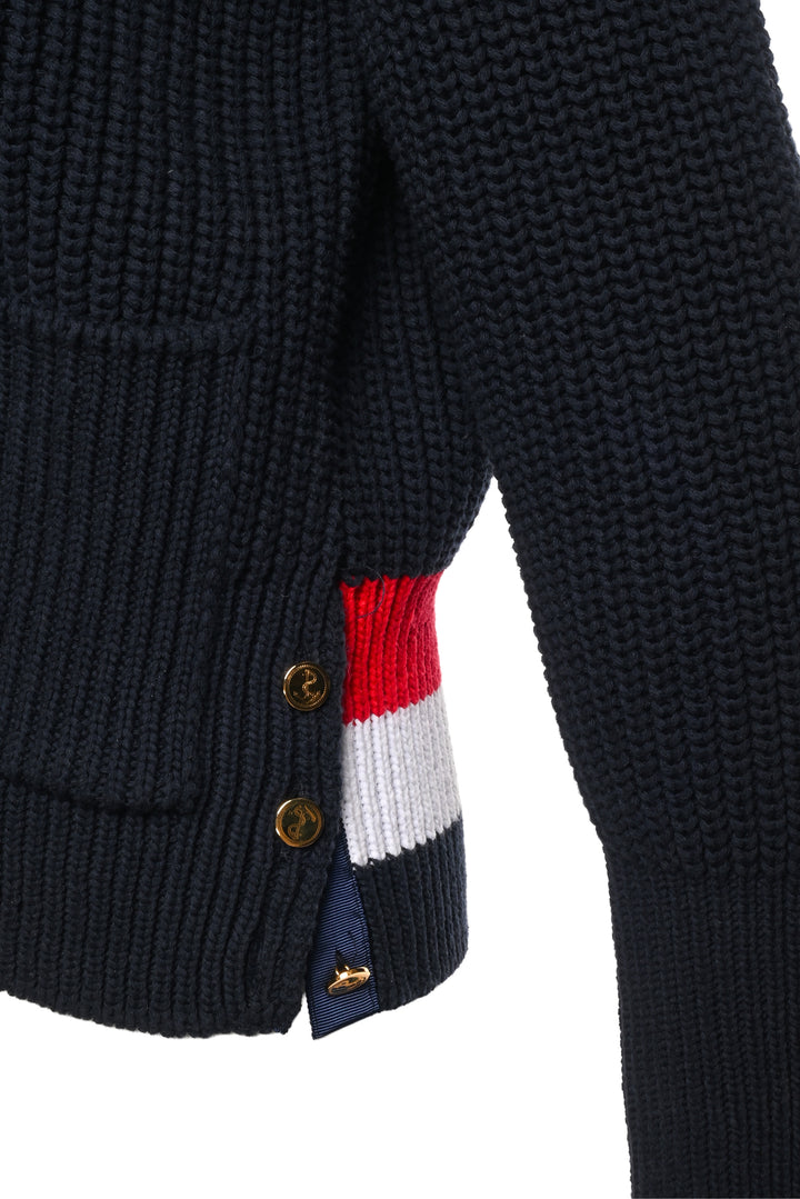 Thom Browne Size 2 Knit Hooded Cardigan