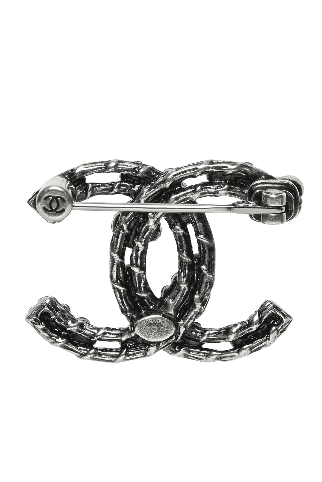 Chanel 2022 Crystal CC Camellia Pin