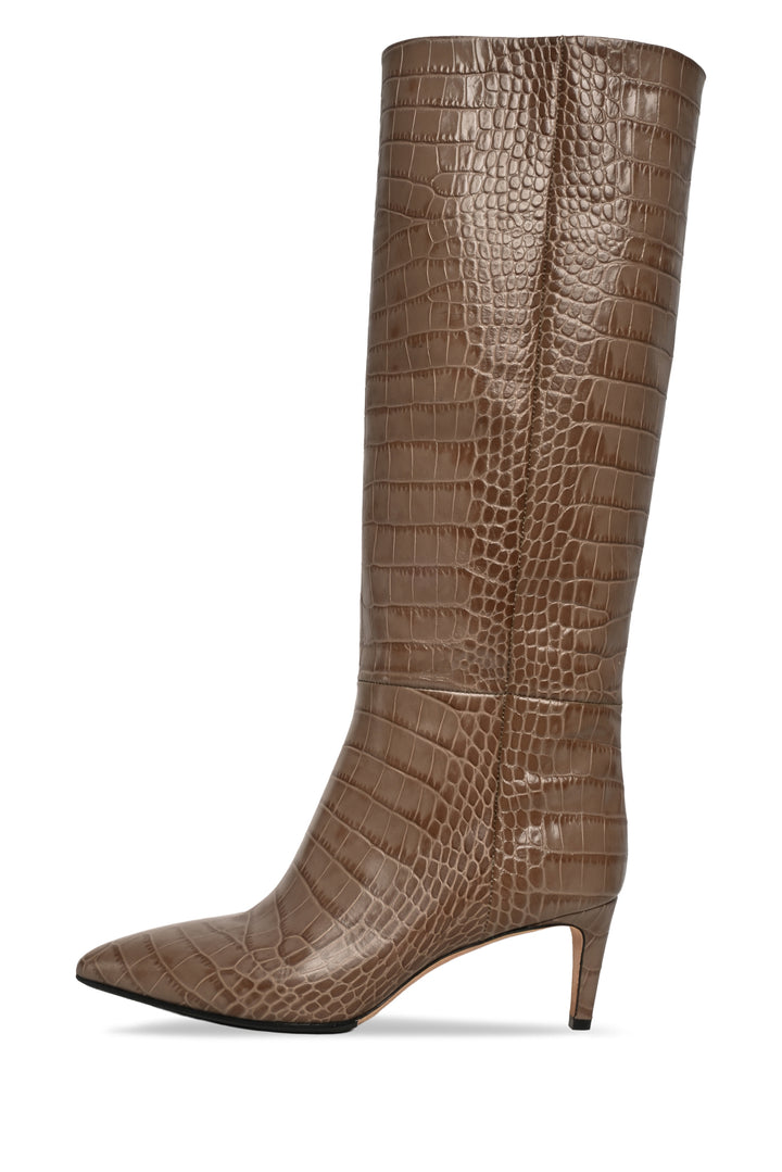 Paris Texas Size 39 Croc Embossed Leather Boots