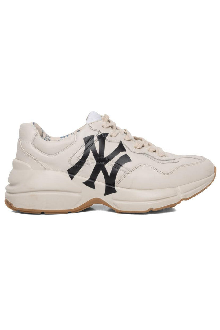 Gucci Size 7.5 Men's X MLB Calfskin NY Yankees Rhyton Sneakers