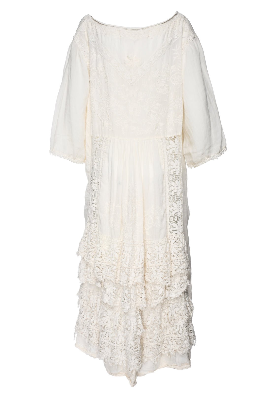 Magnolia Pearl Size OS Floral Embroidered Linen Dress
