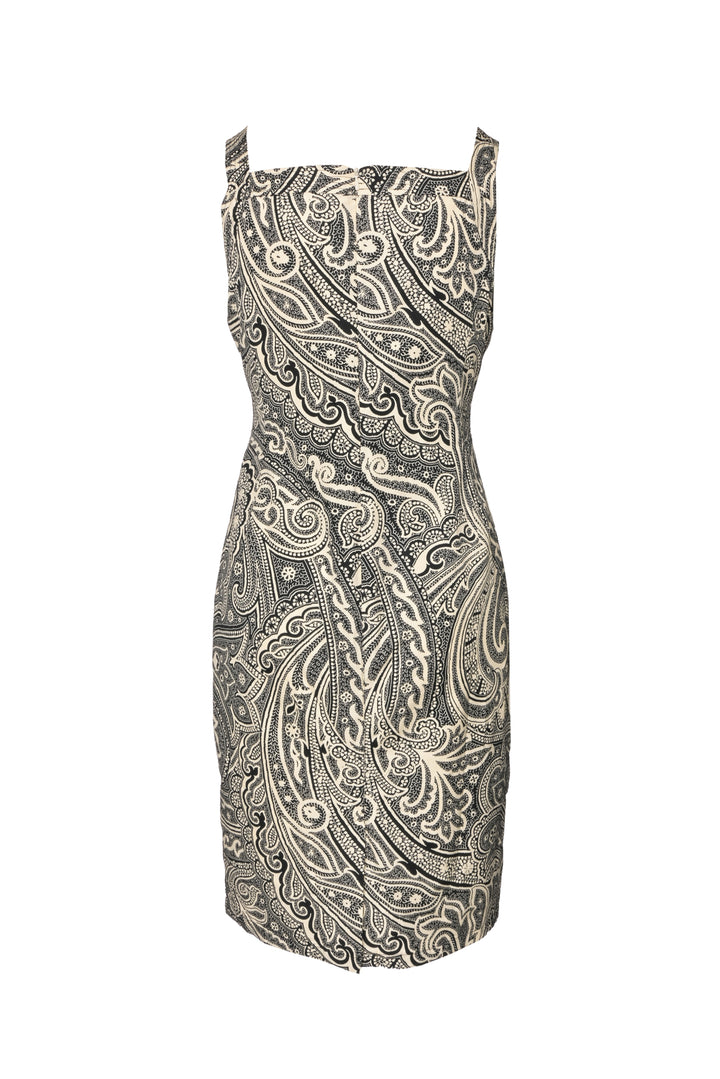 Max Mara Size 8 Paisley Midi Dress