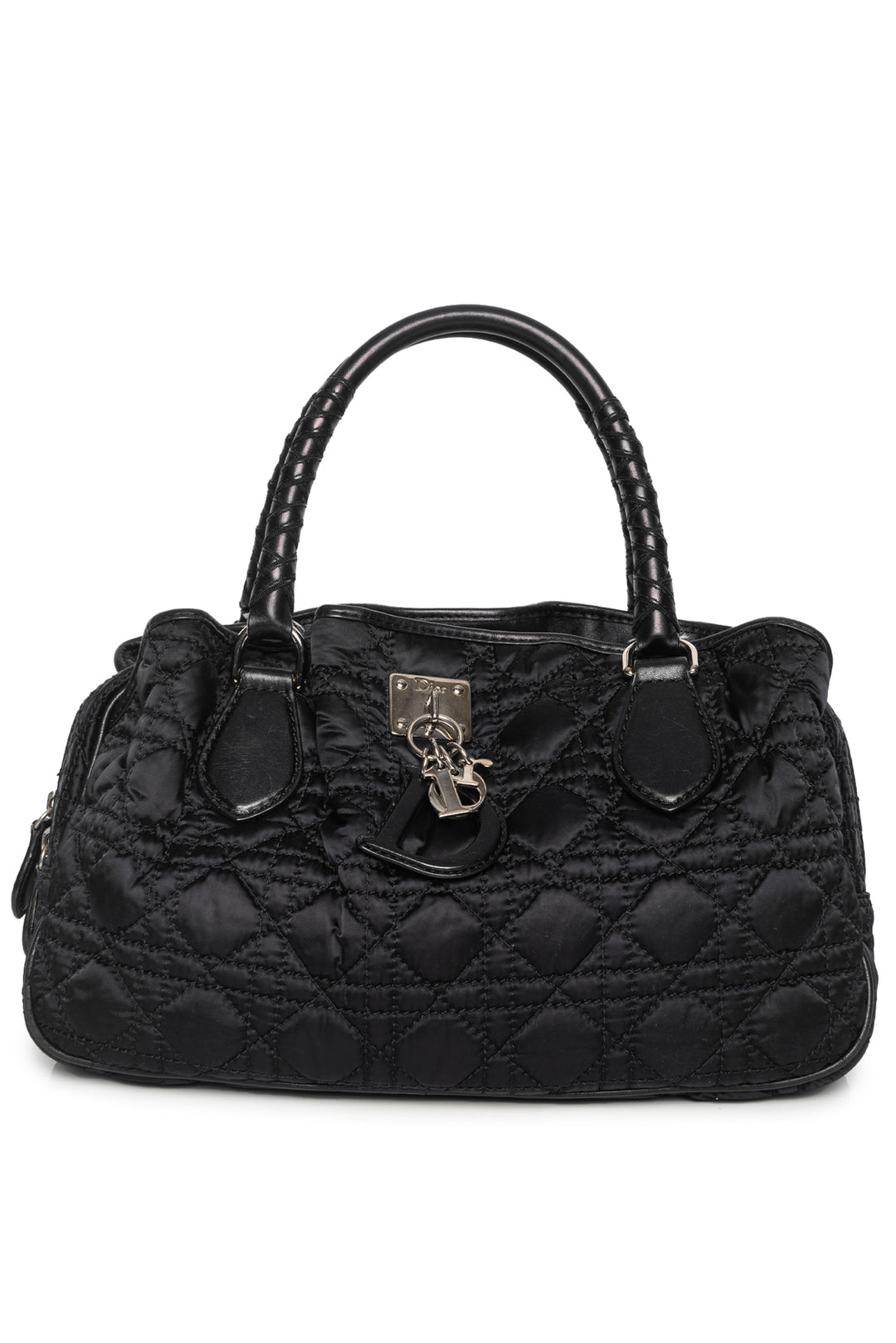 Christian Dior Cannage Quilted Satin Charming Tote