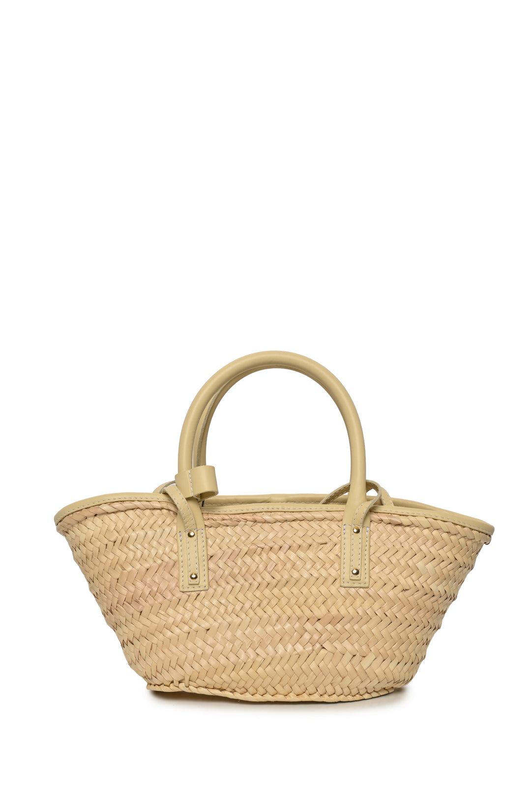 Jacquemus Le Petit Panier Soli Woven Raffia & Leather Tote