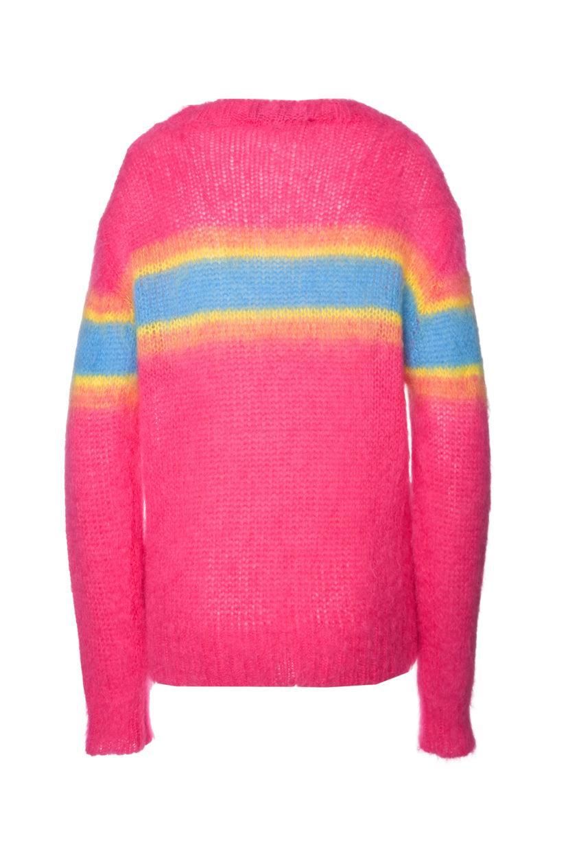 DSquared Size S Striped Mohair Blend Sweater