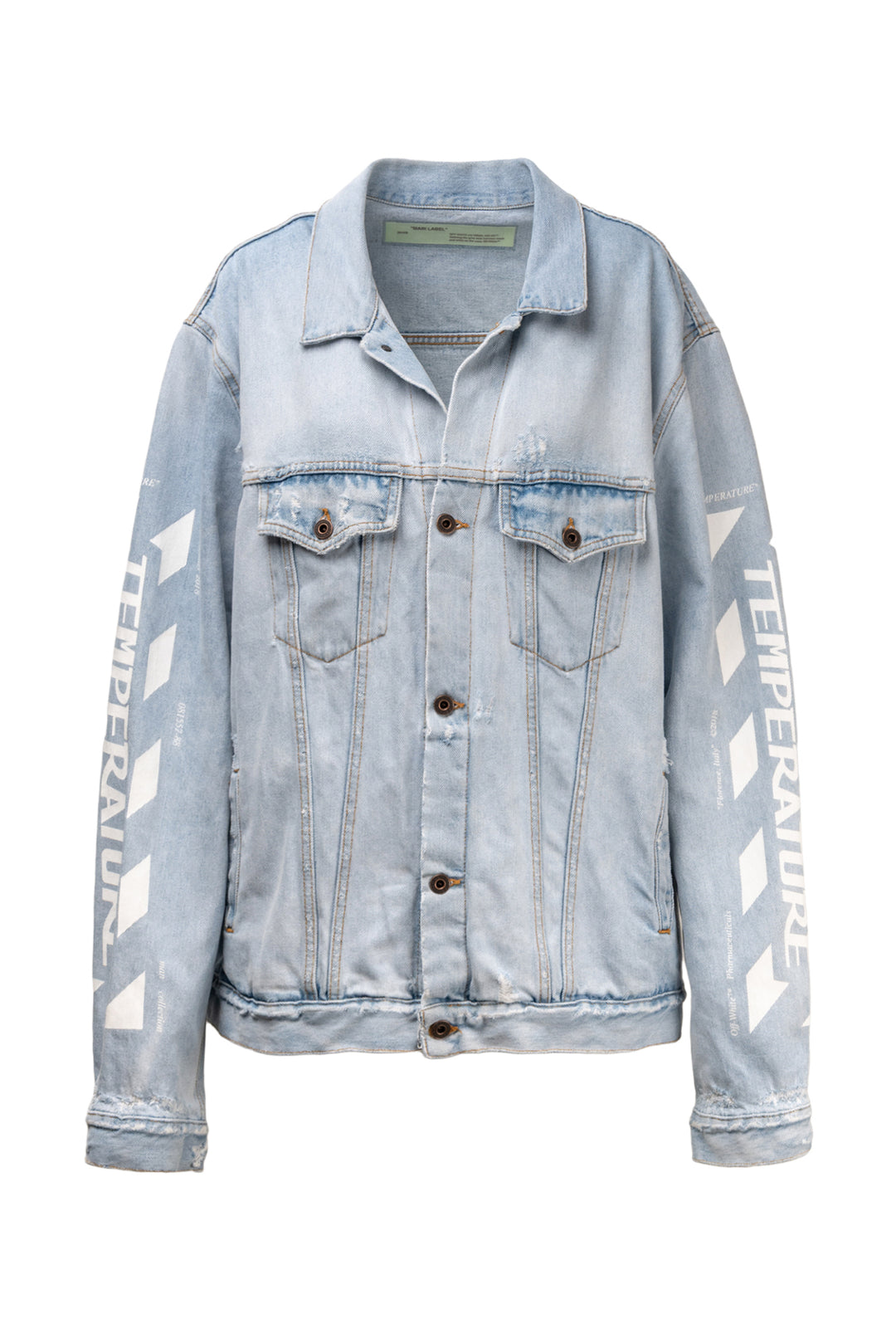 OFF-WHITE Size XXL Men's 2018 Temperature Denim Jacket