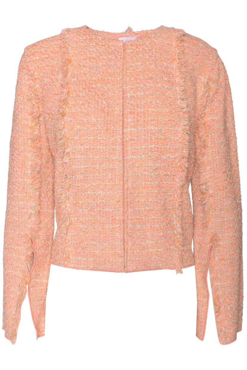 St. John Size 8 Metallic Tweed Jacket