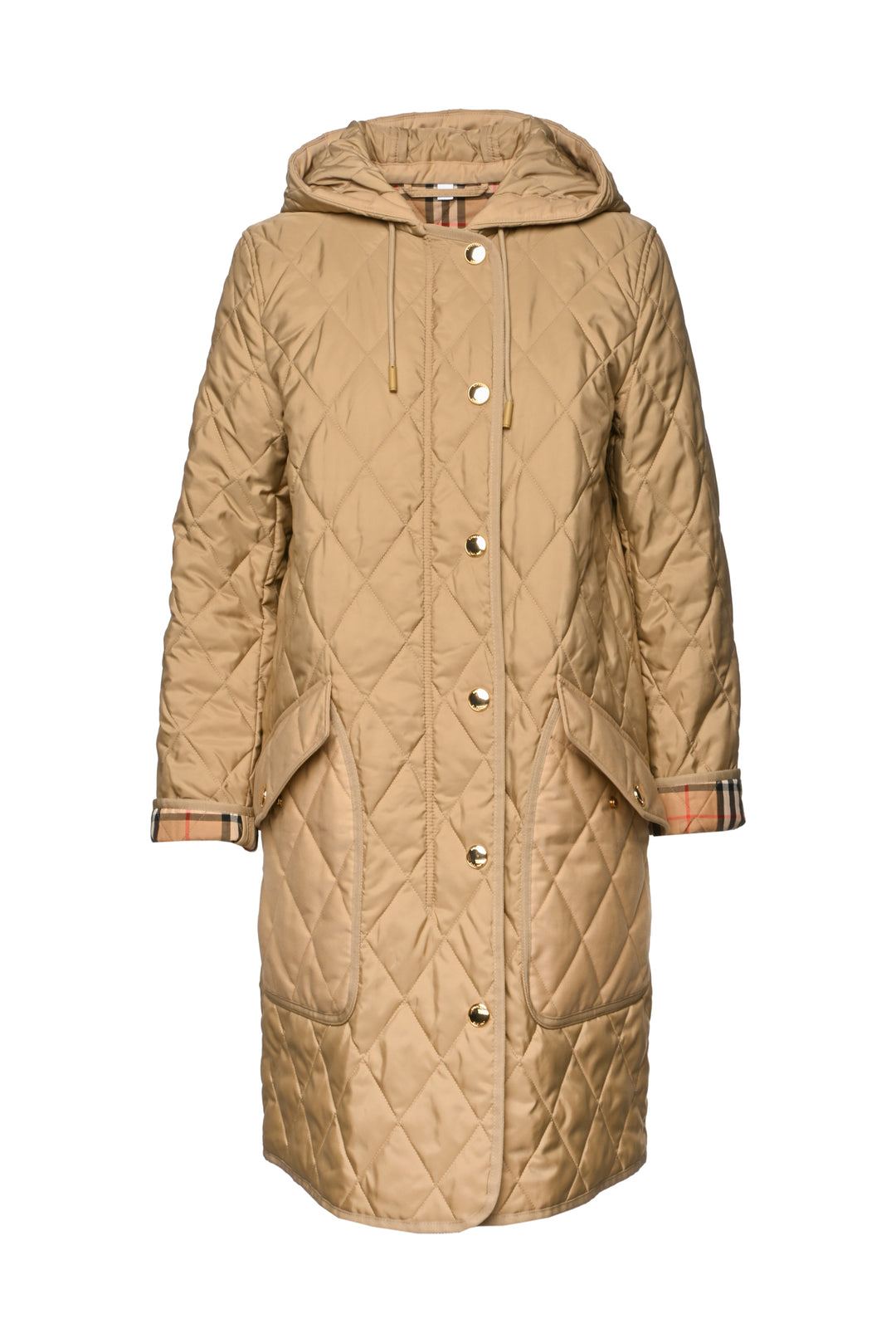 Burberry Size S Quilted Roxby Hooded Coat