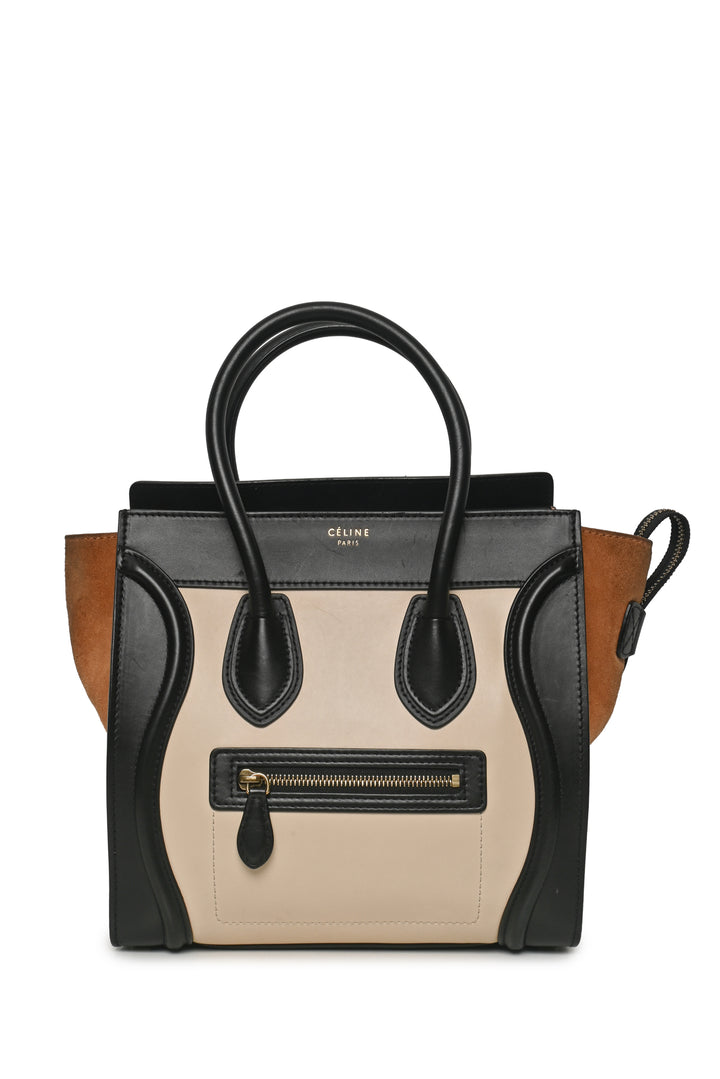 Celine 2015 Tri Colour Micro Luggage Tote