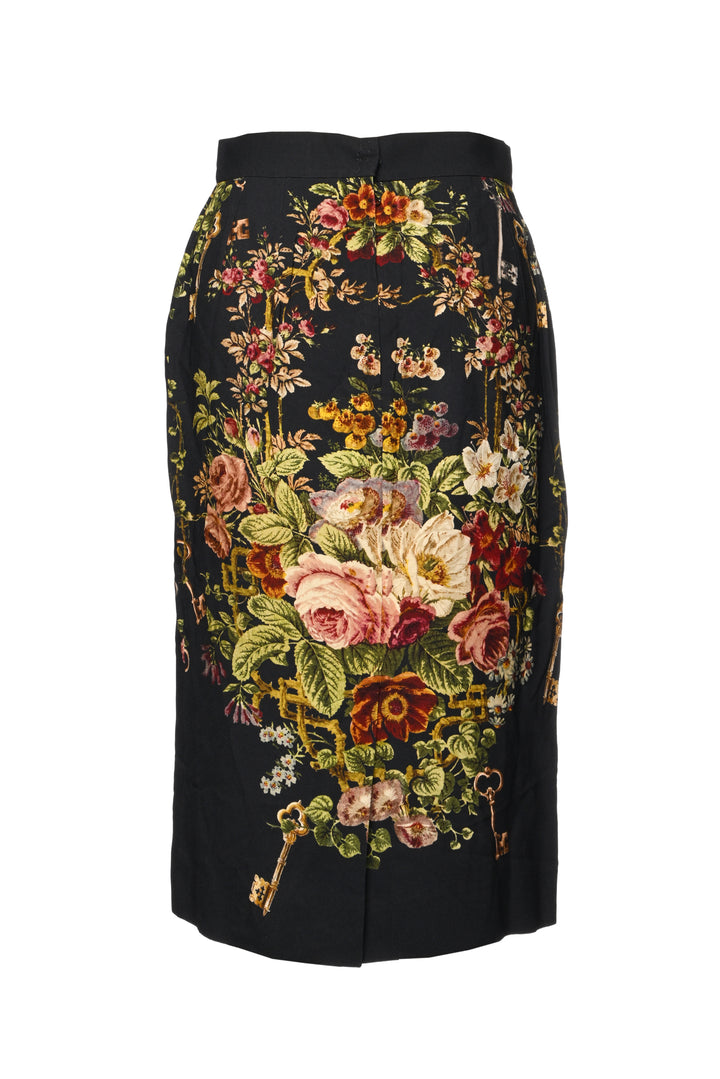 Dolce & Gabbana Size 40 Floral Knee Length Skirt