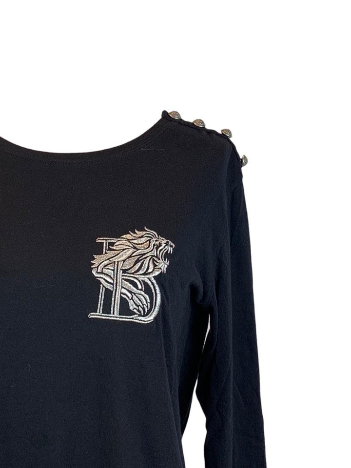 Balmain Size S Lion Long Sleeve T-Shirt