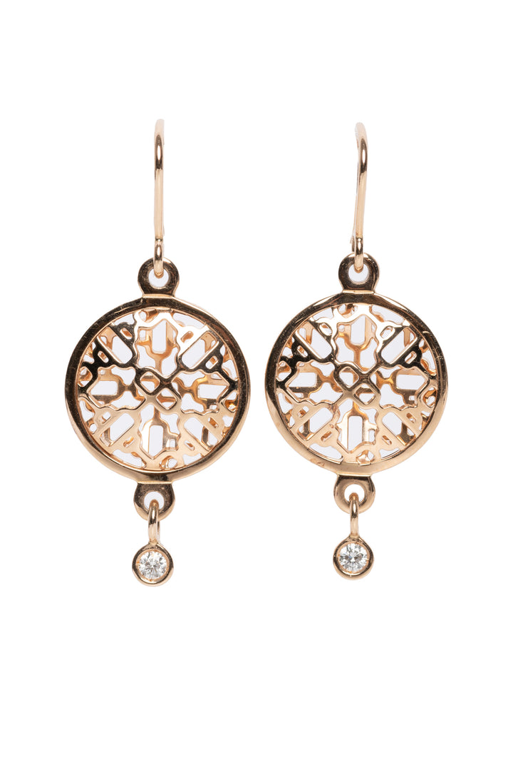 Hermes 18K Rose Gold and Diamond Chaine d'Ancre Passerelle Drop Earrings