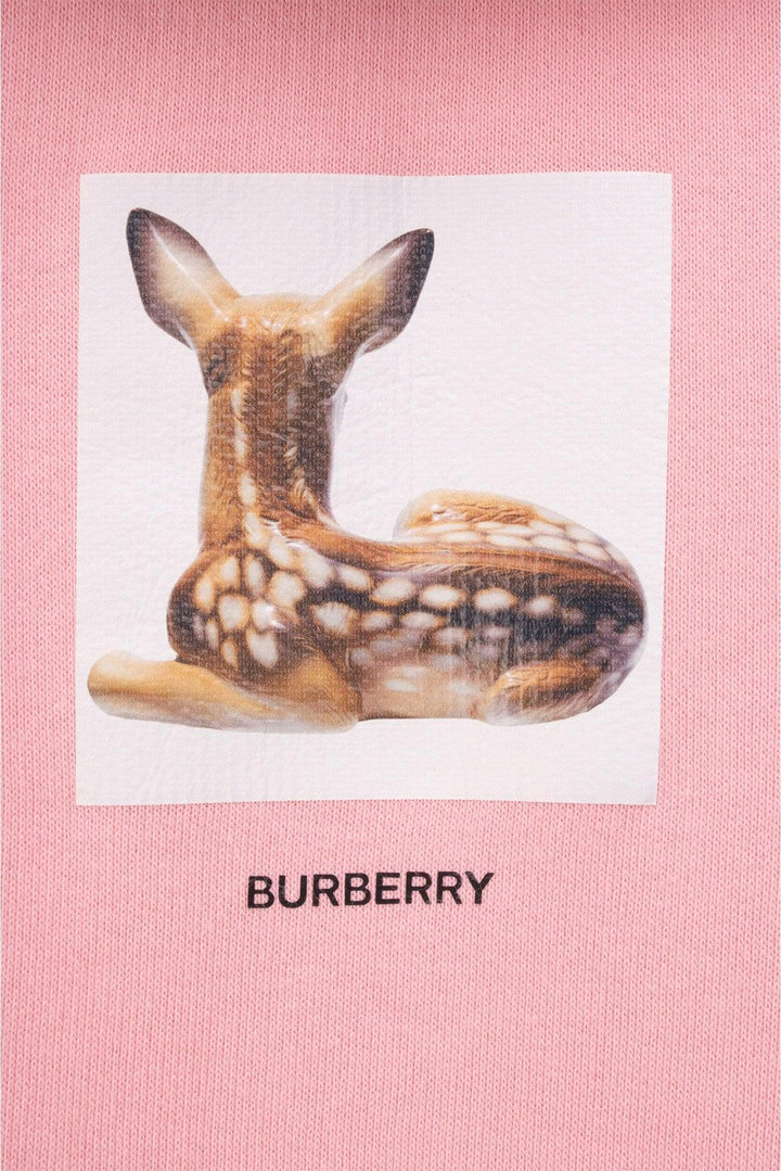 Burberry Size XS Deer Graphic Cropped Sweatshirt
