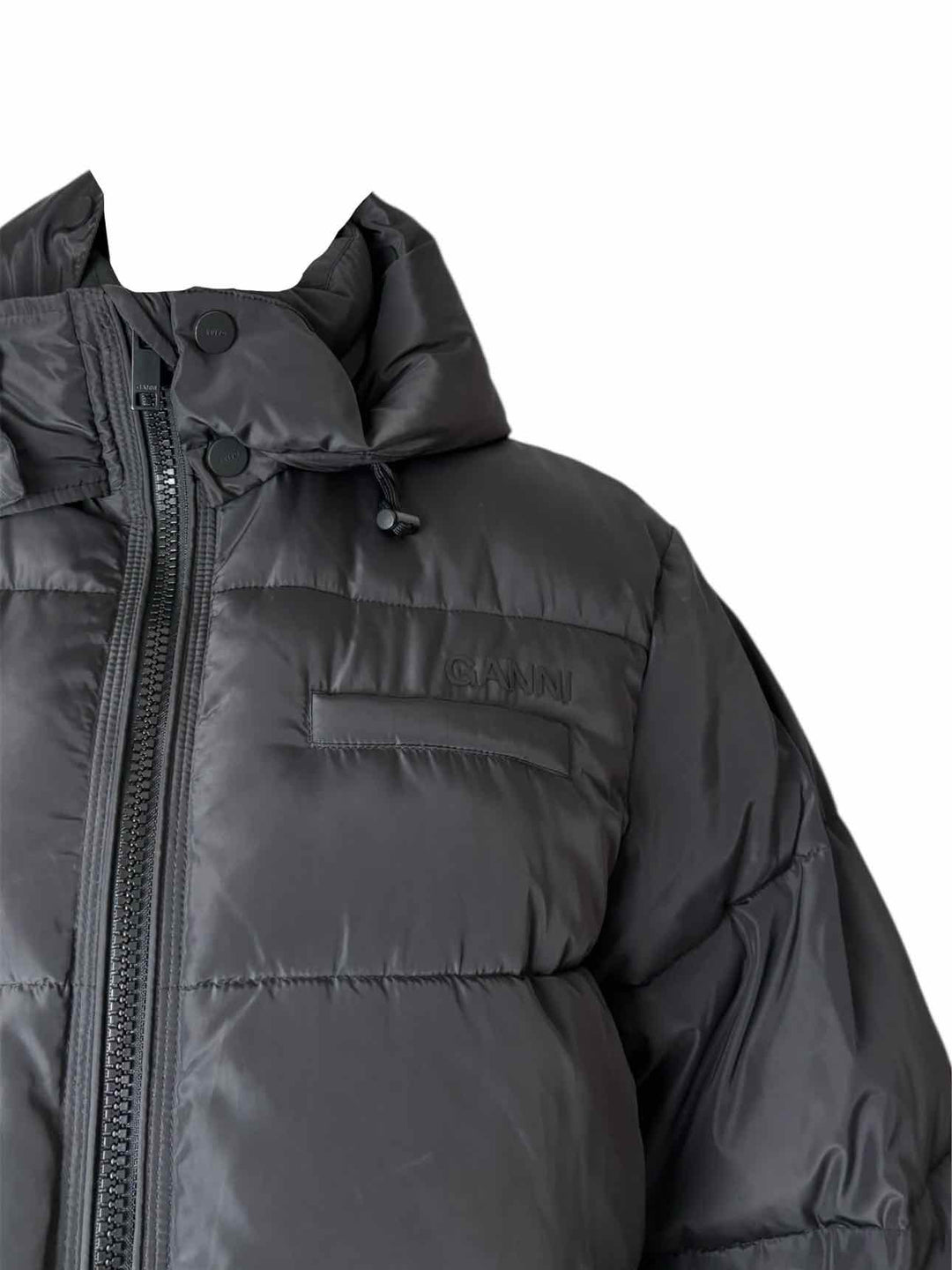 Ganni Size S/M Quilted Poly Coat