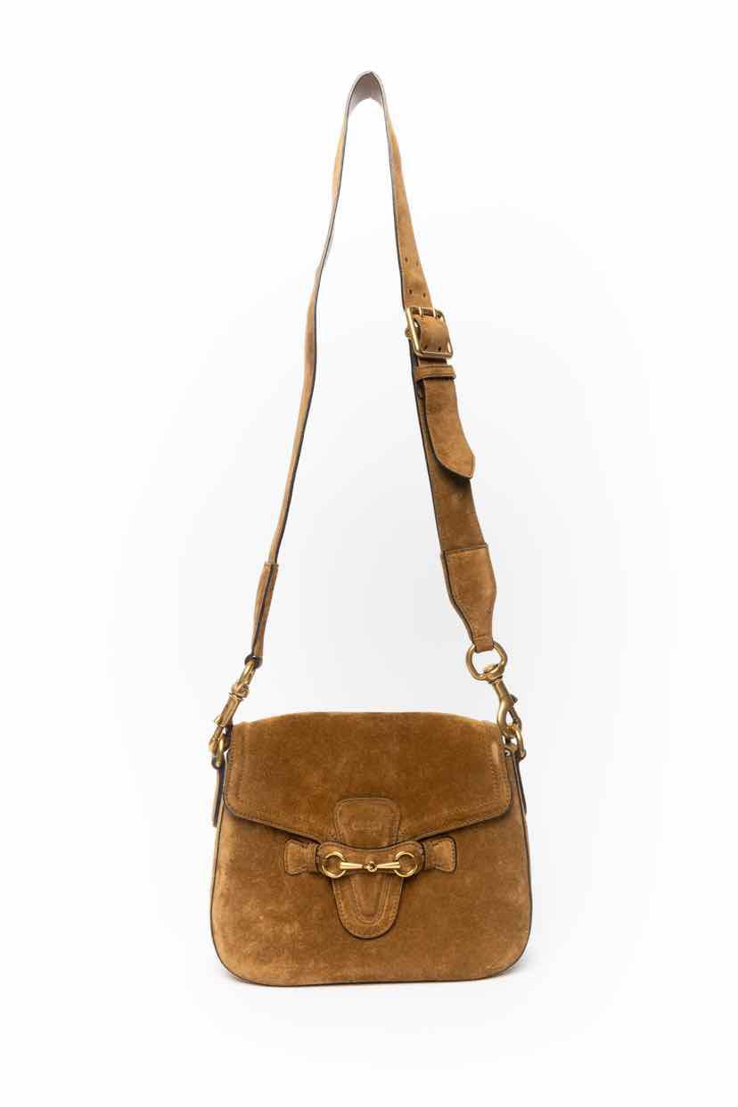 Gucci Medium Suede Lady Web Crossbody