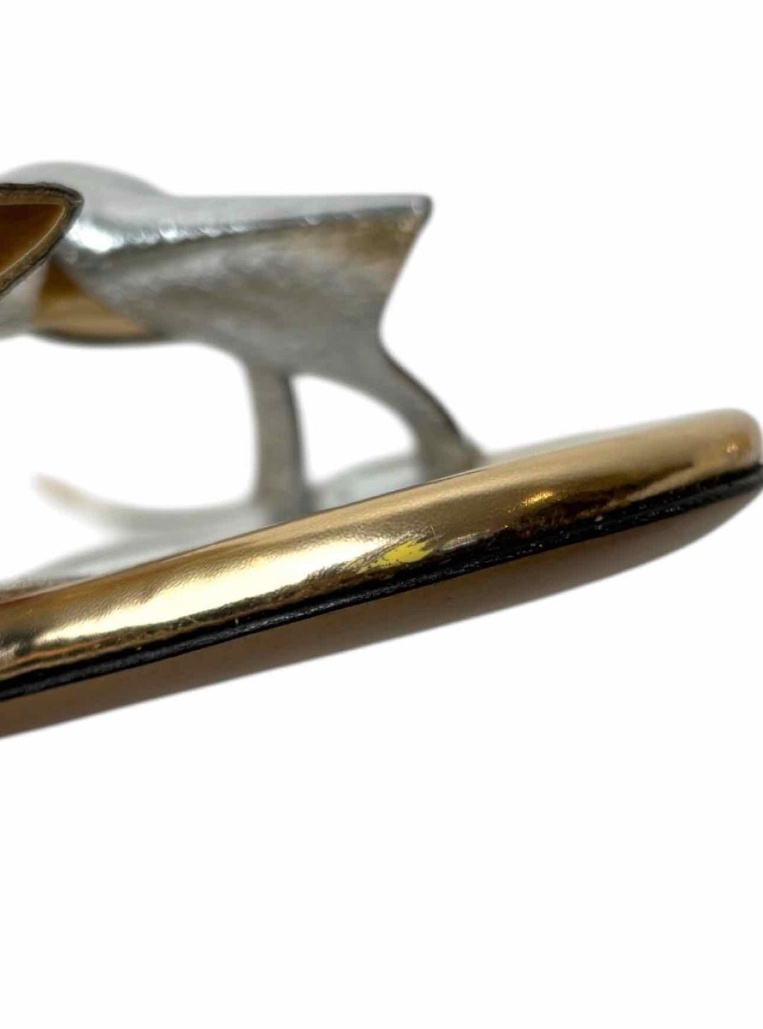 Isabel Marant Size 37 Metallic Bow Story Leather Sandals