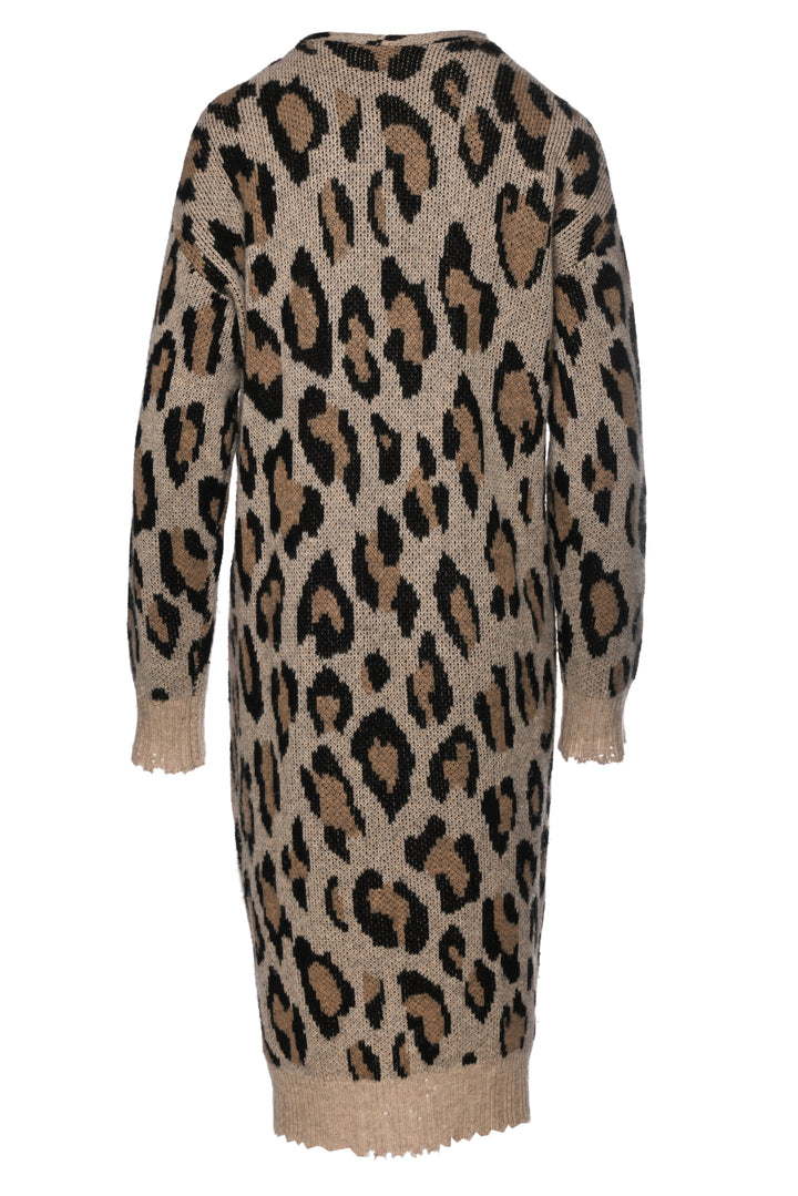 R13 Size M Long Leopard Cashmere Cardigan