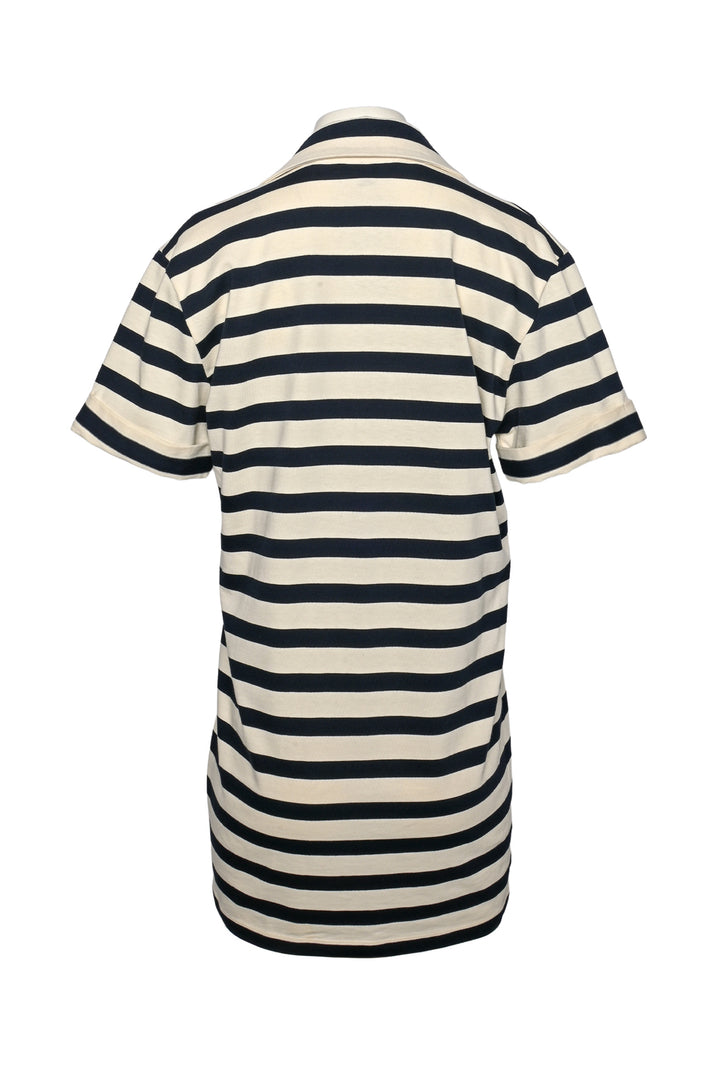 Veronica Beard Size M Cayden Striped Cotton Polo Dress