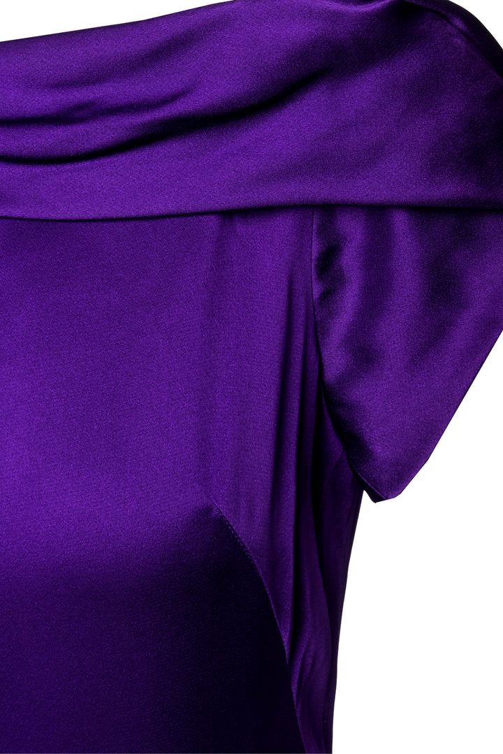 Escada Size 34 Short Sleeve Cowl Neck Dress