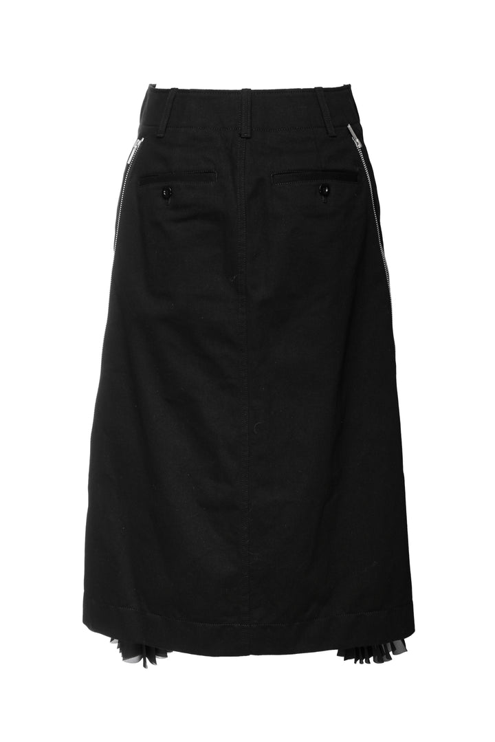 Sacai Size 2 Zip-Detail Pleated Skirt