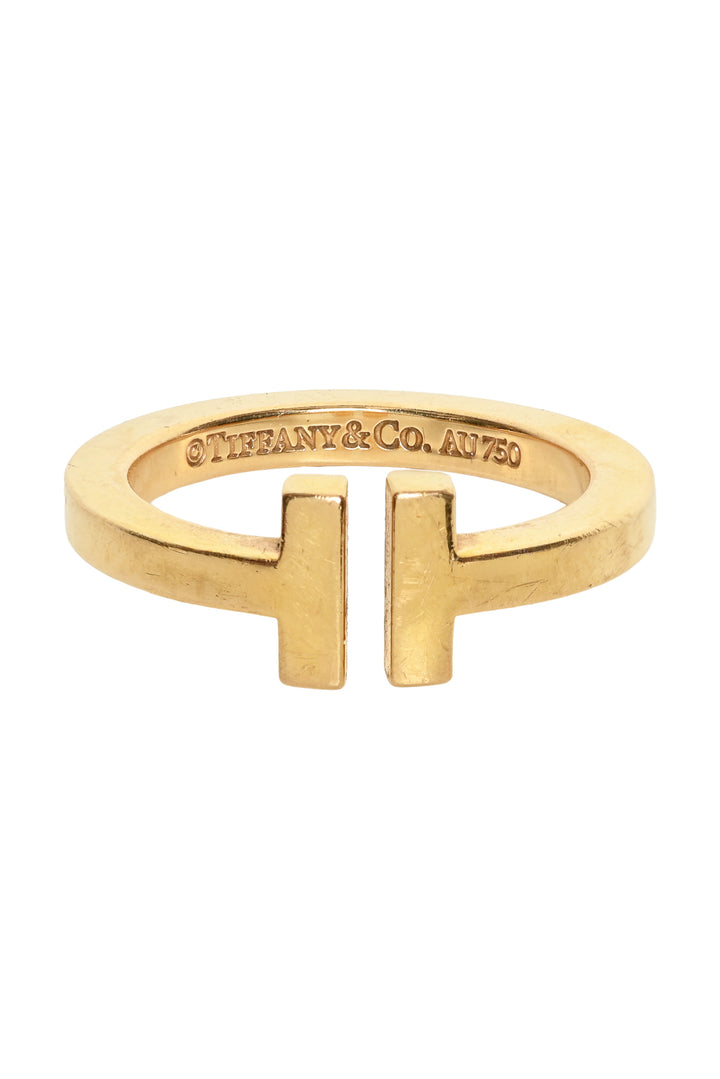 Tiffany & Co Size 7 18K Yellow Gold T Square Ring