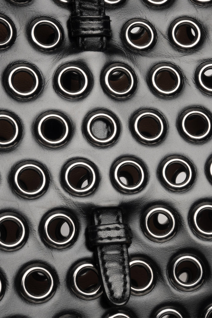 Alaia Calfskin Grommet Tote