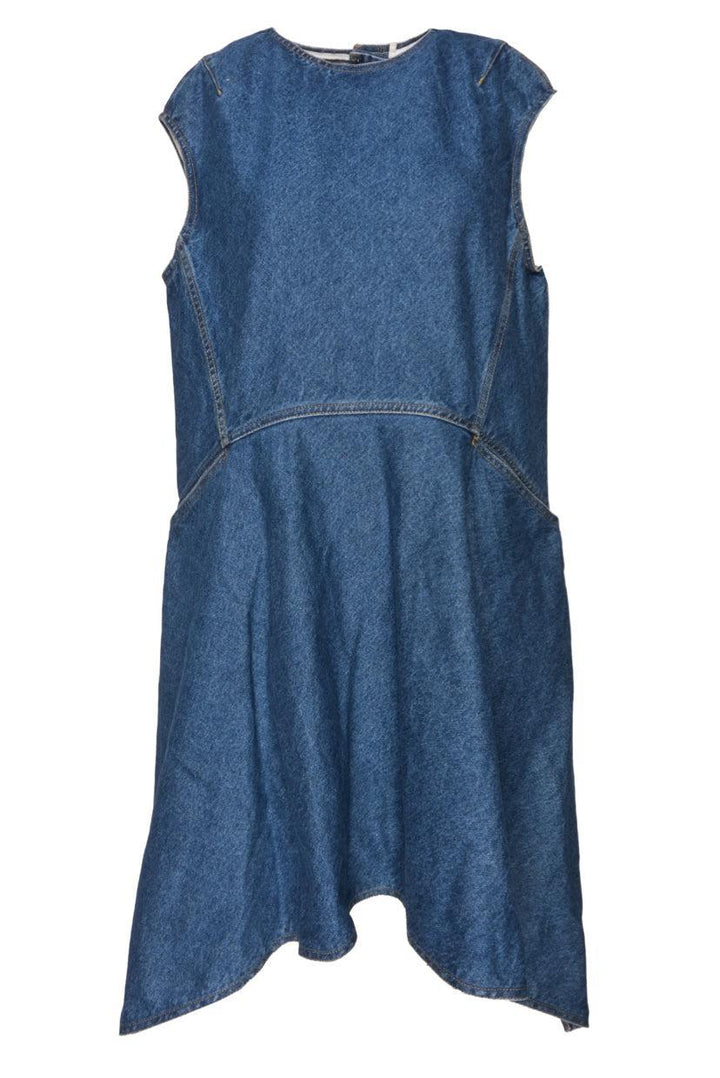Balenciaga Size 40 Asymmetrical Hem Denim Dress