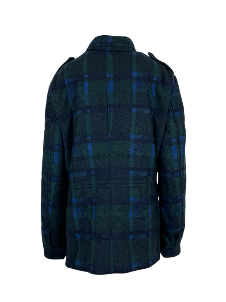 Etro Size XL Men's Plaid Wool-Blend Jacket