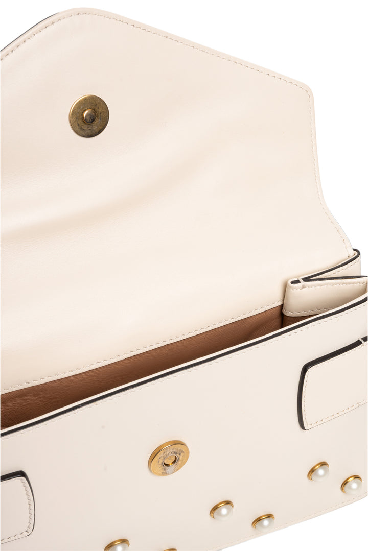 Gucci Faux Pearl Studded Mini Broadway Bee Shoulder Bag