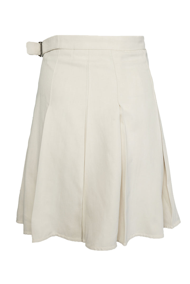 Brunello Cucinelli Size 10 Bead-Embellished Pleated Mini Skirt