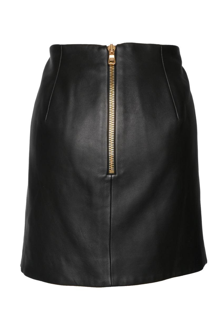Balmain Button Detail Wrap Mni Skirt