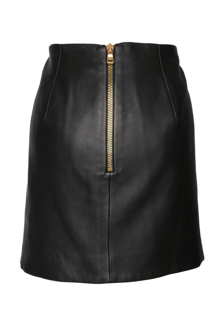 Balmain Button Detail Wrap Mni Skirt