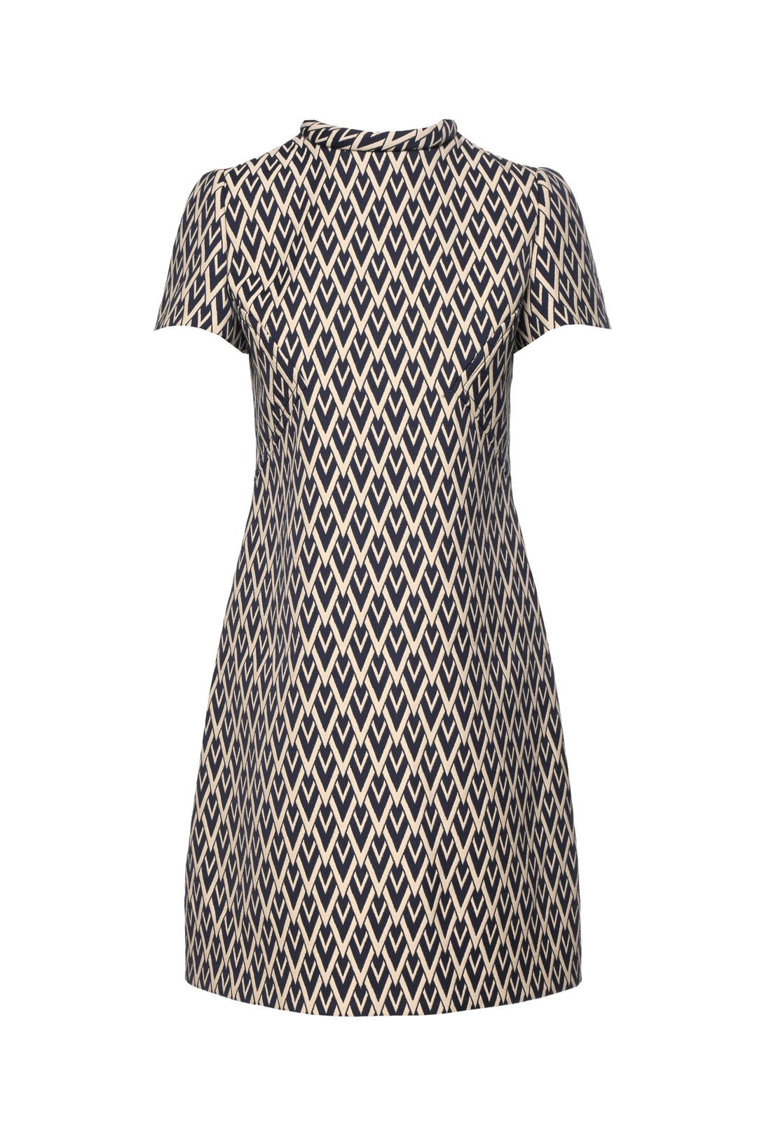 Valentino Size 6 Wool Jacquard Mini Dress