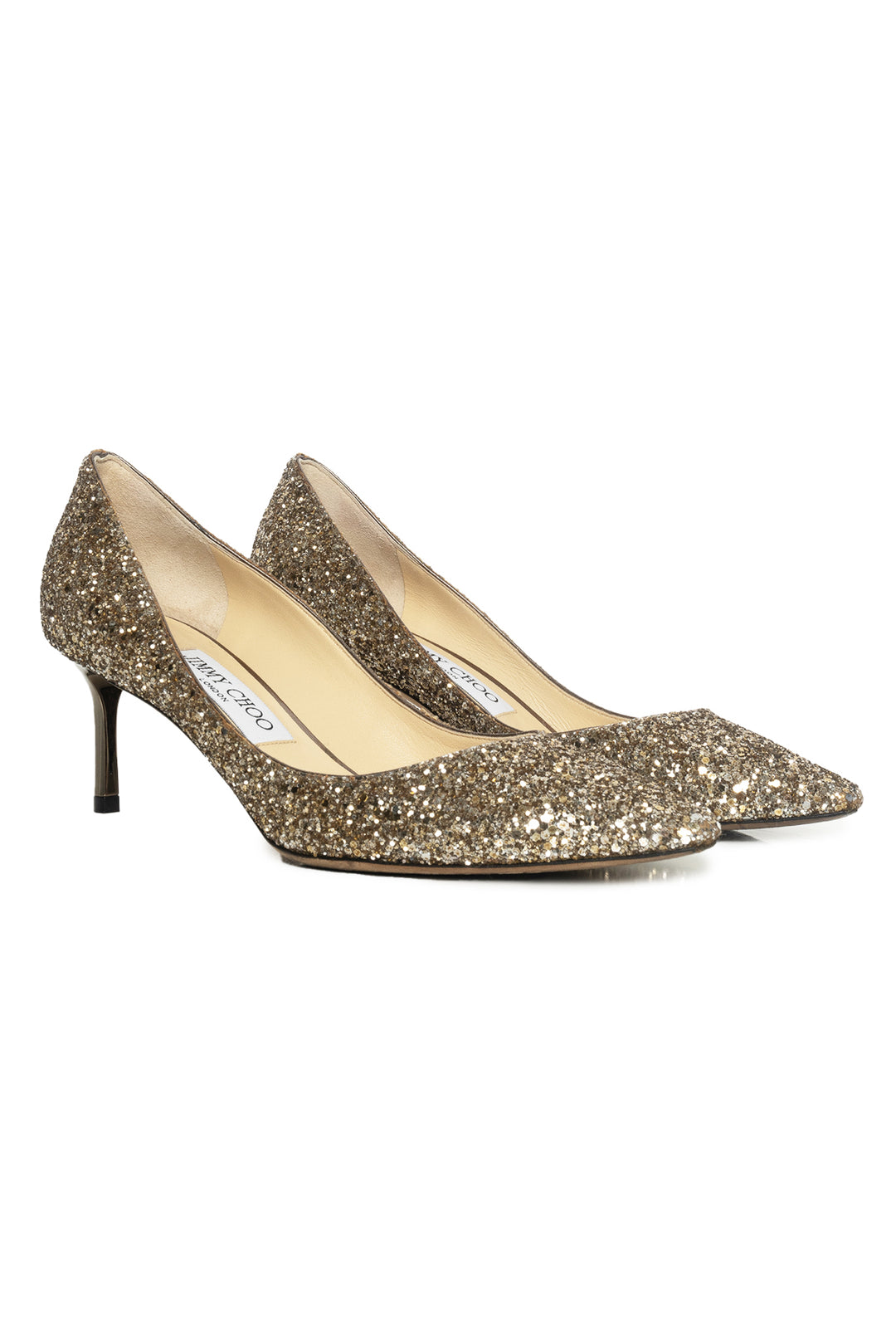 Jimmy Choo Size 37.5 Glitter Pumps