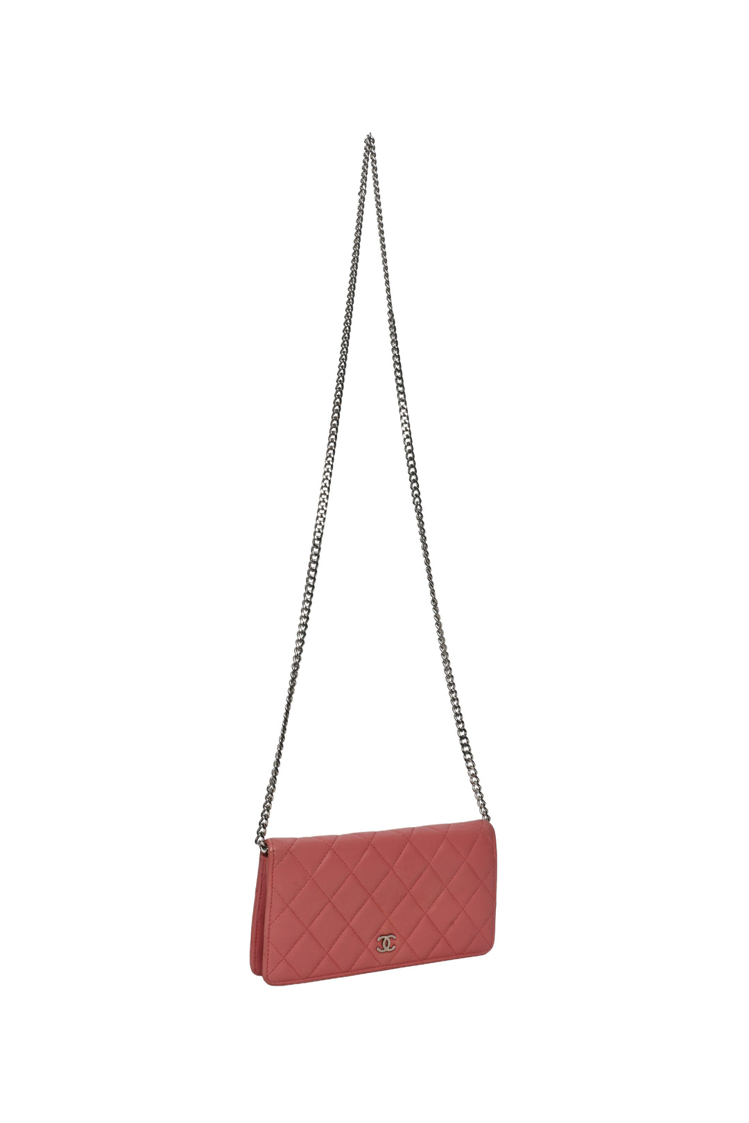 Chanel 2008-2009 Quilted Lambskin Long Flap Chain Wallet