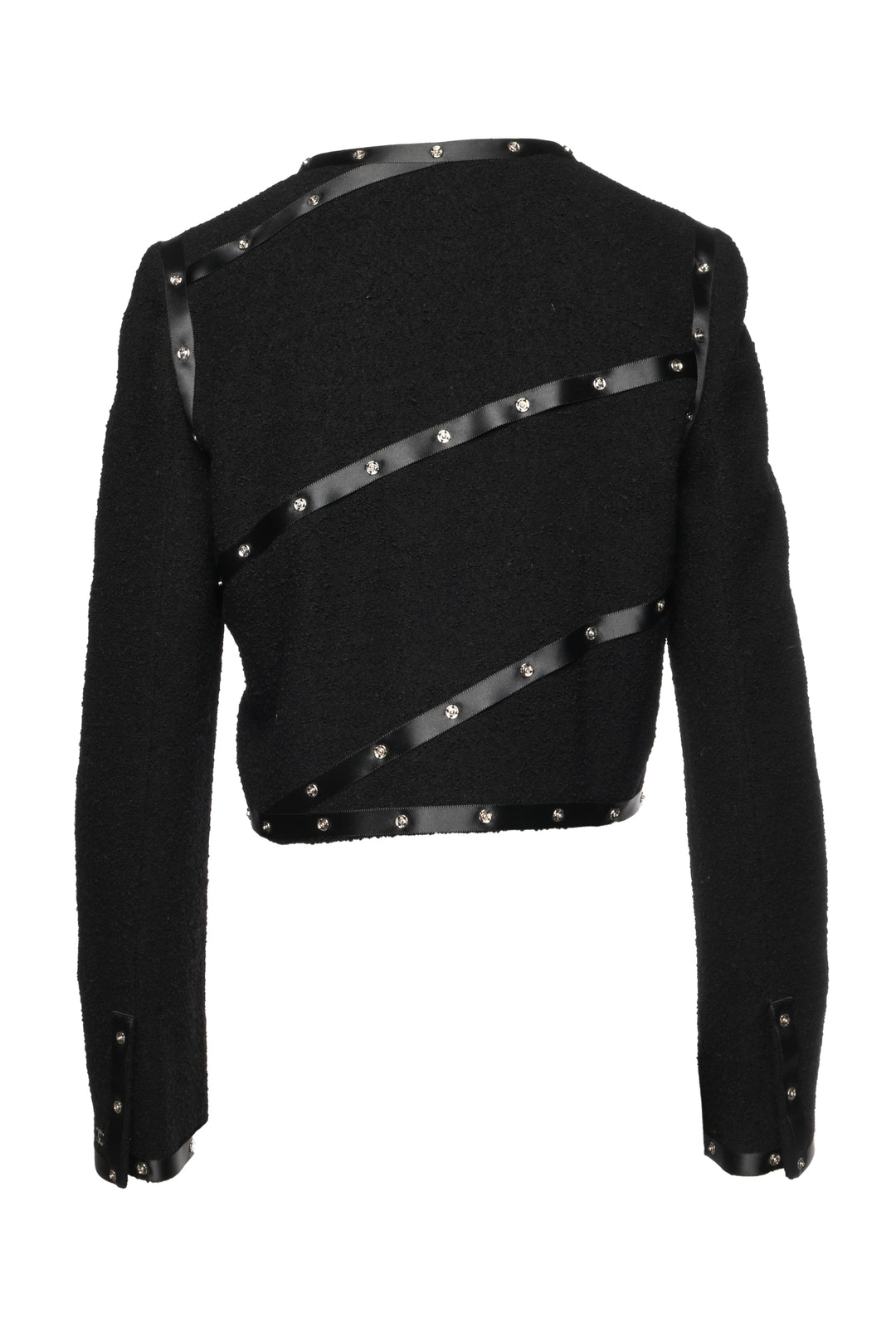 Chanel Size 40 2003 Snap Collection Cropped Wool Jacket