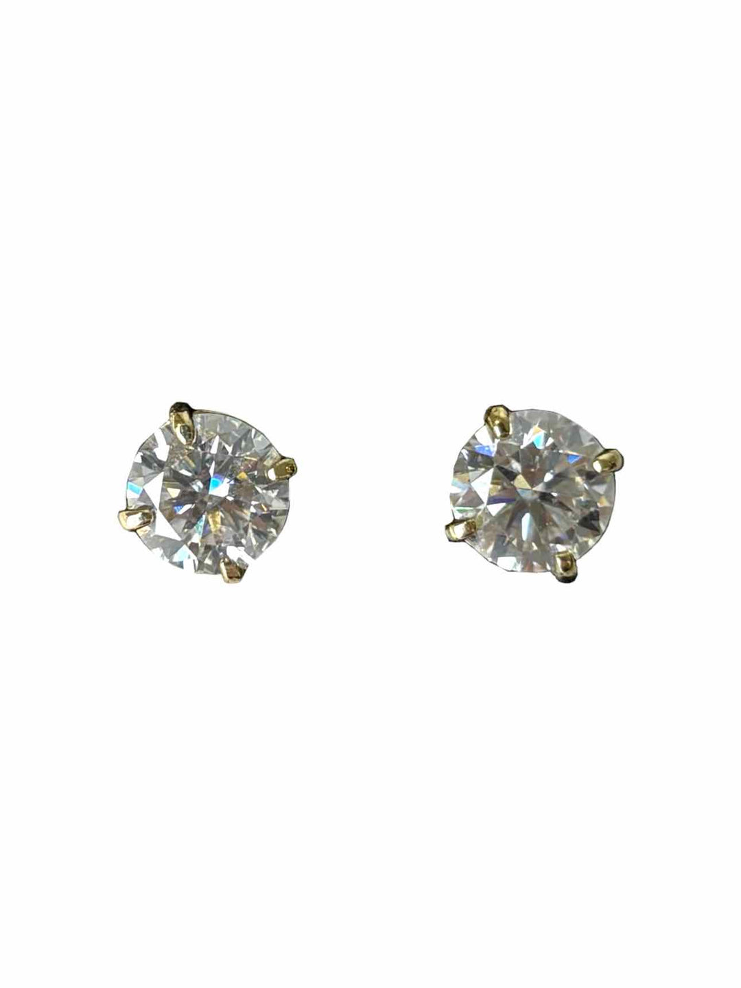 Moissenite 14KT Yellow Gold  Stud Earrings
