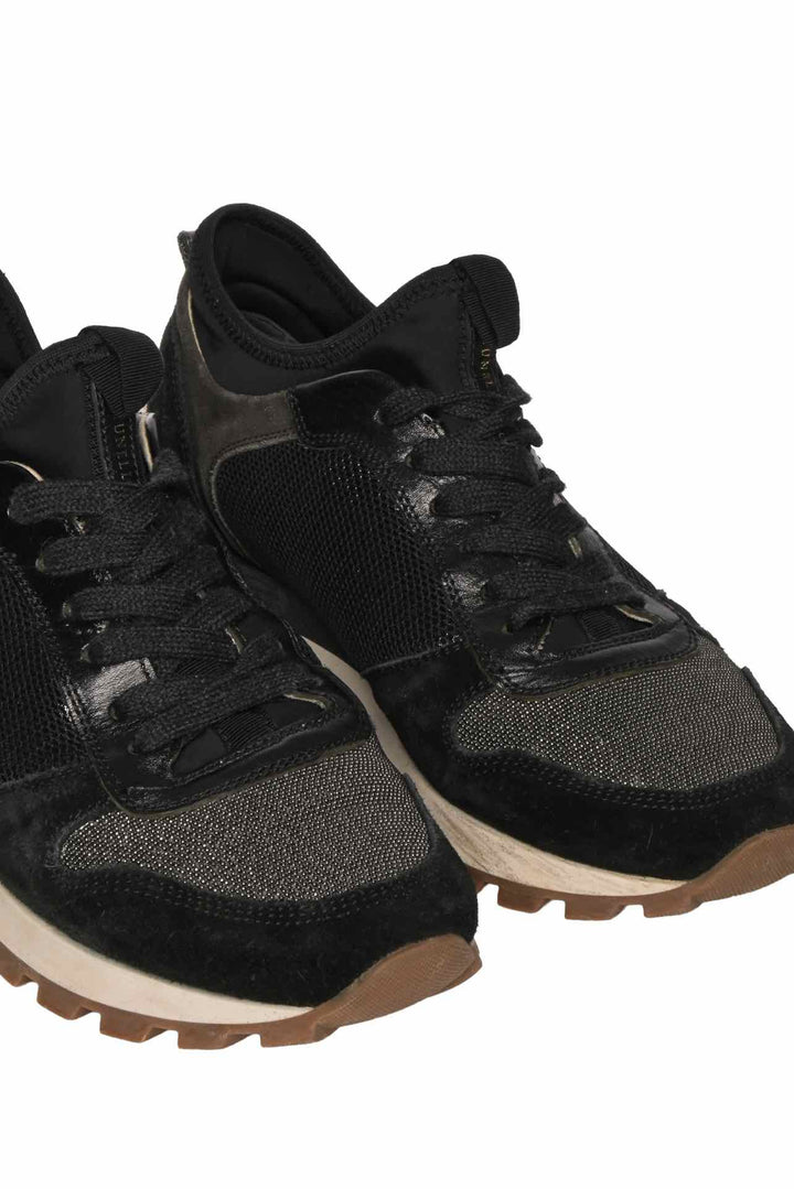 Brunello Cucinelli Size 38 Suede & Mesh Sneaker