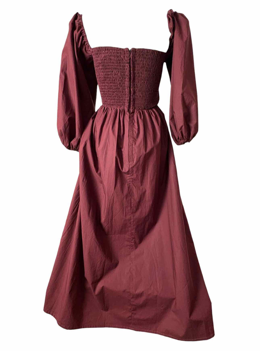 Faithfull the Brand Size 4 Ruched Cotton Dress