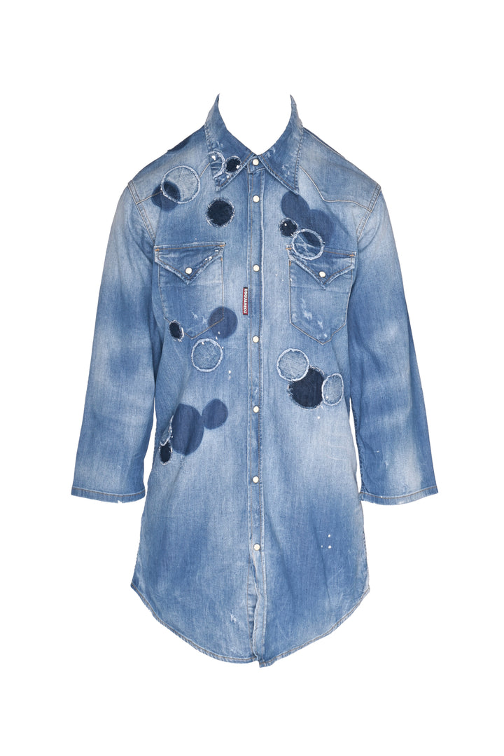 Alexander Mcqueen Size 48 2013 Denim Blouse