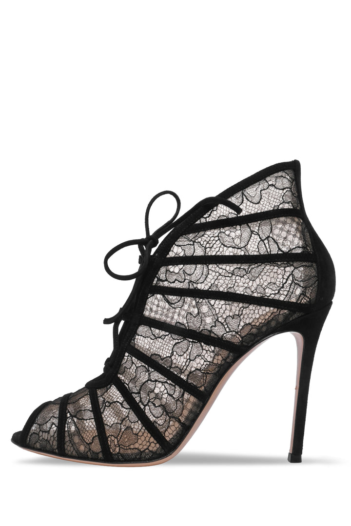 Gianvito Rossi Size 41 Suede-trimmed lace Pumps