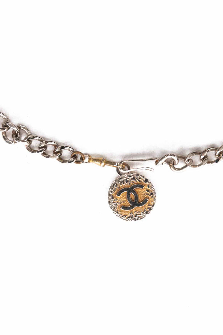 Chanel 1982 Vintage Inerlocking CC Logo Medallion Chain Belt