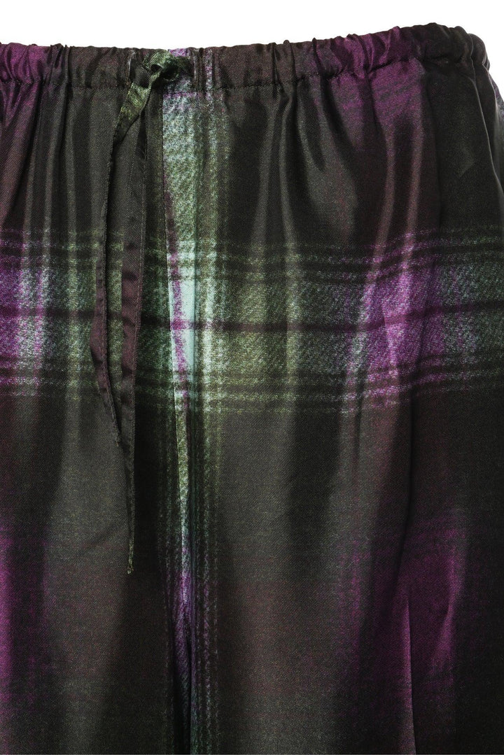 Dries Van Noten Size 38 Plaid Drawstring Pants