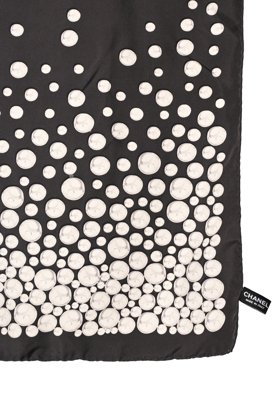 Chanel CC Pearl Print Silk Scarf