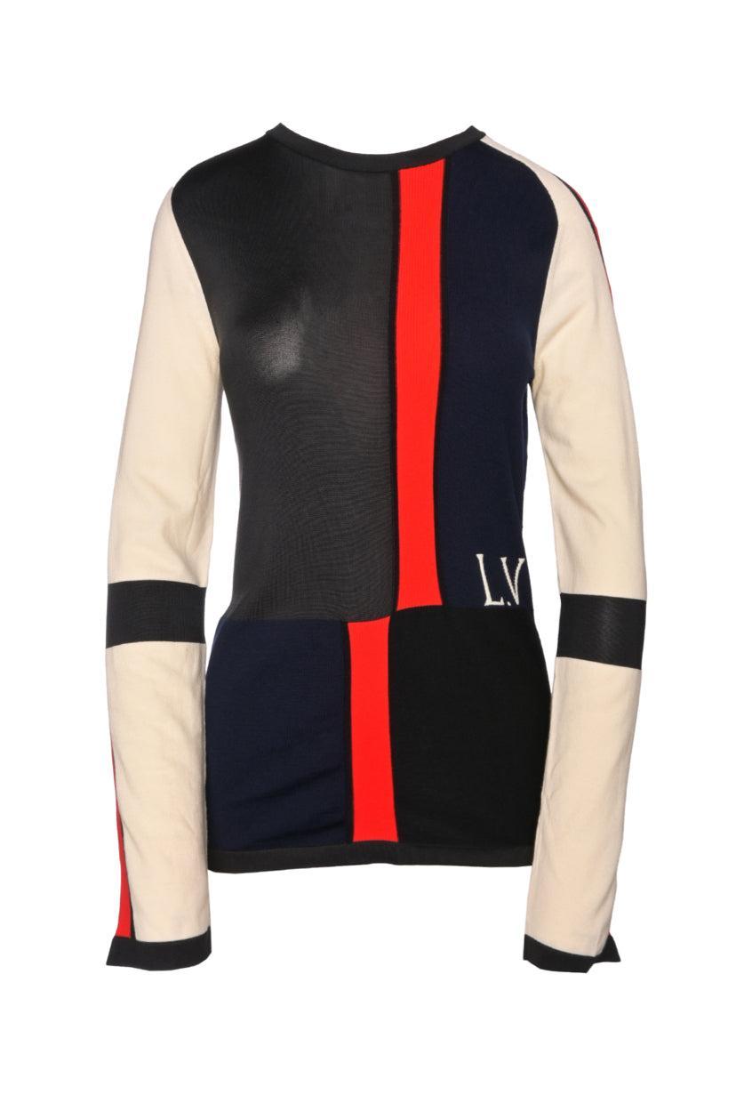 Louis Vuitton Size S Colour Block Logo Sweater