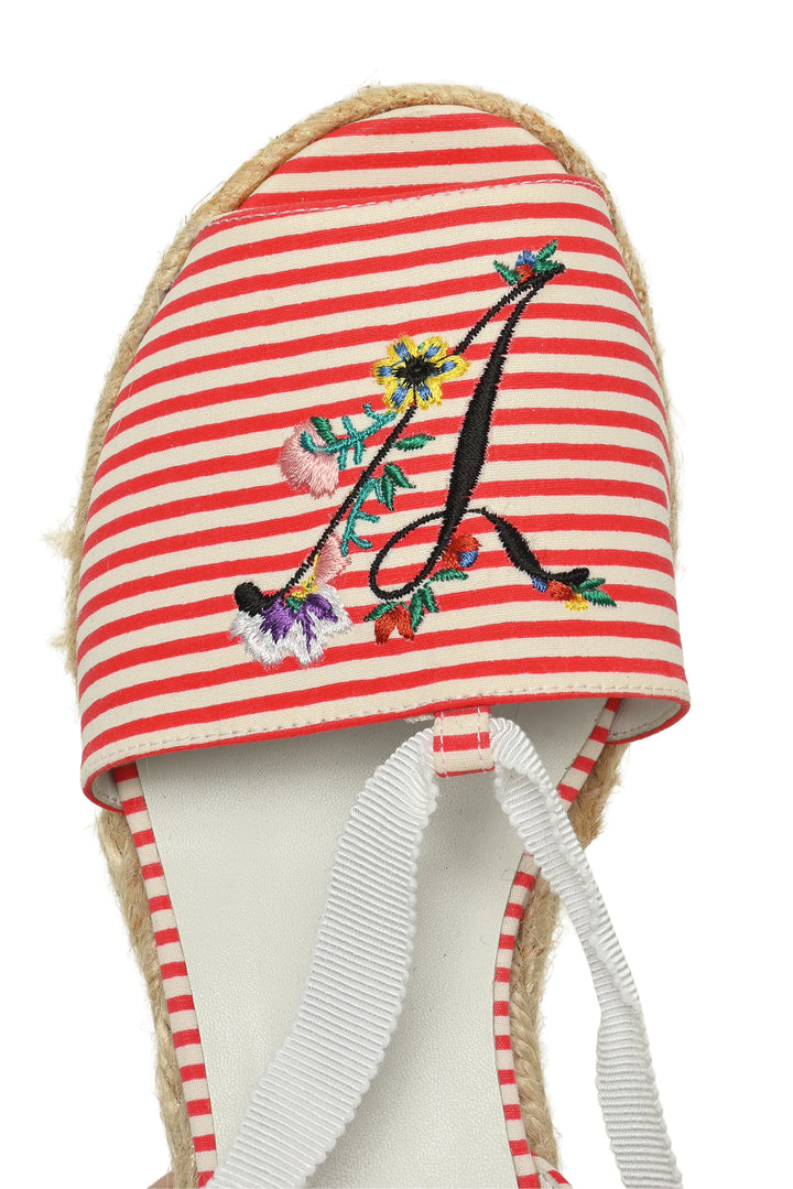 Roger Vivier Size 36.5 Blooming RV Embroidered Open Toe Espadrille Wedges