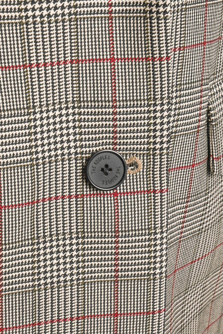 The Kooples Size 8 Single Breasted Plaid Blazer