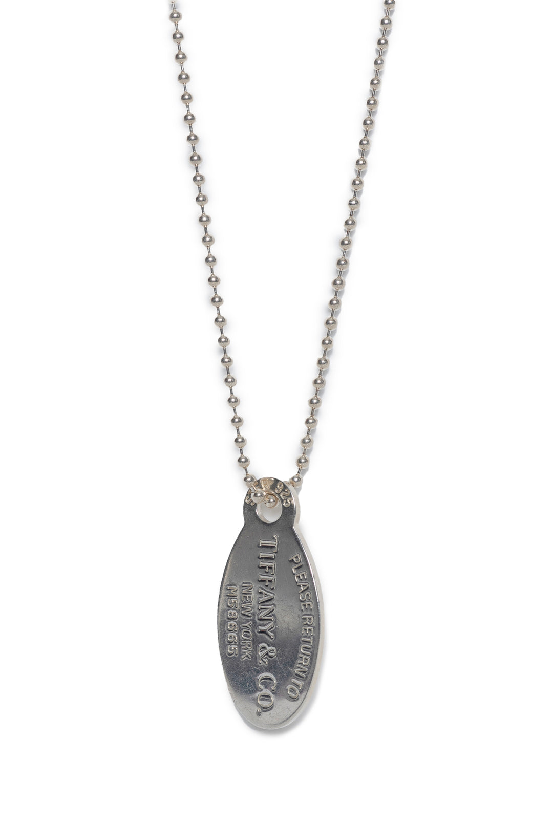 Tiffany & Co Oval Return to Tiffany's Dog Tag  Necklace