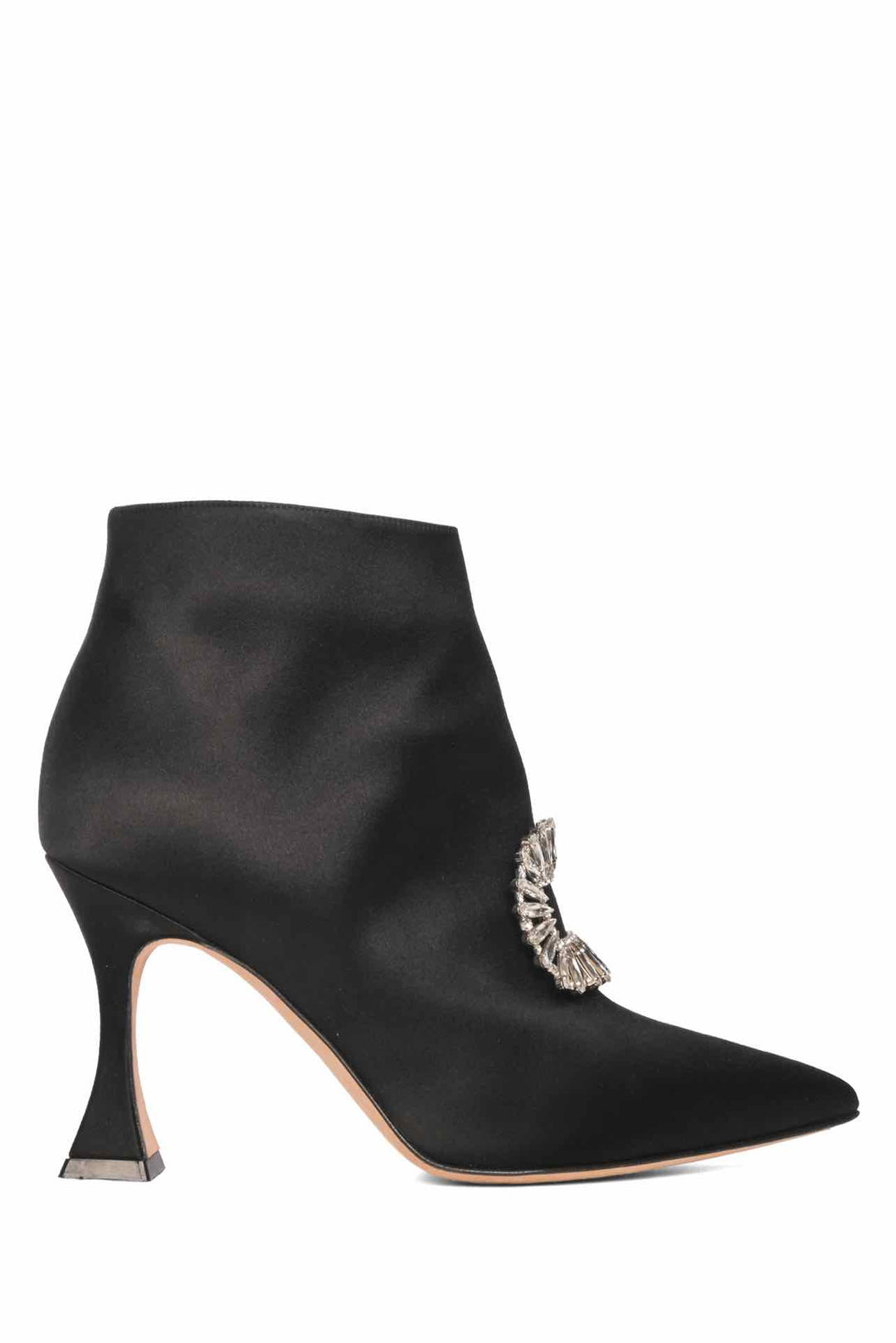 Manolo Blahnik Size 36.5 Cantita Satin Heeled Ankle Boots
